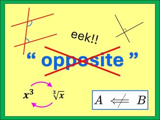 What is the Opposite in Maths?
