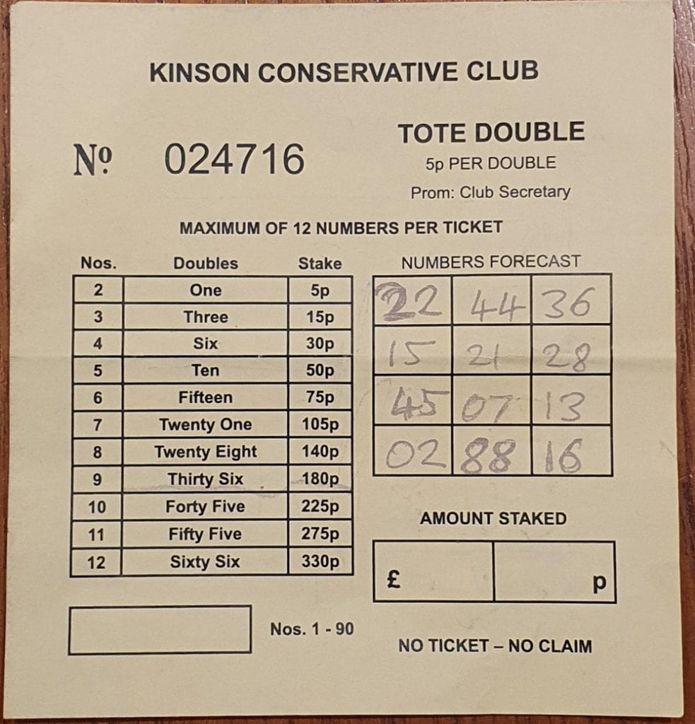 Tote Double card