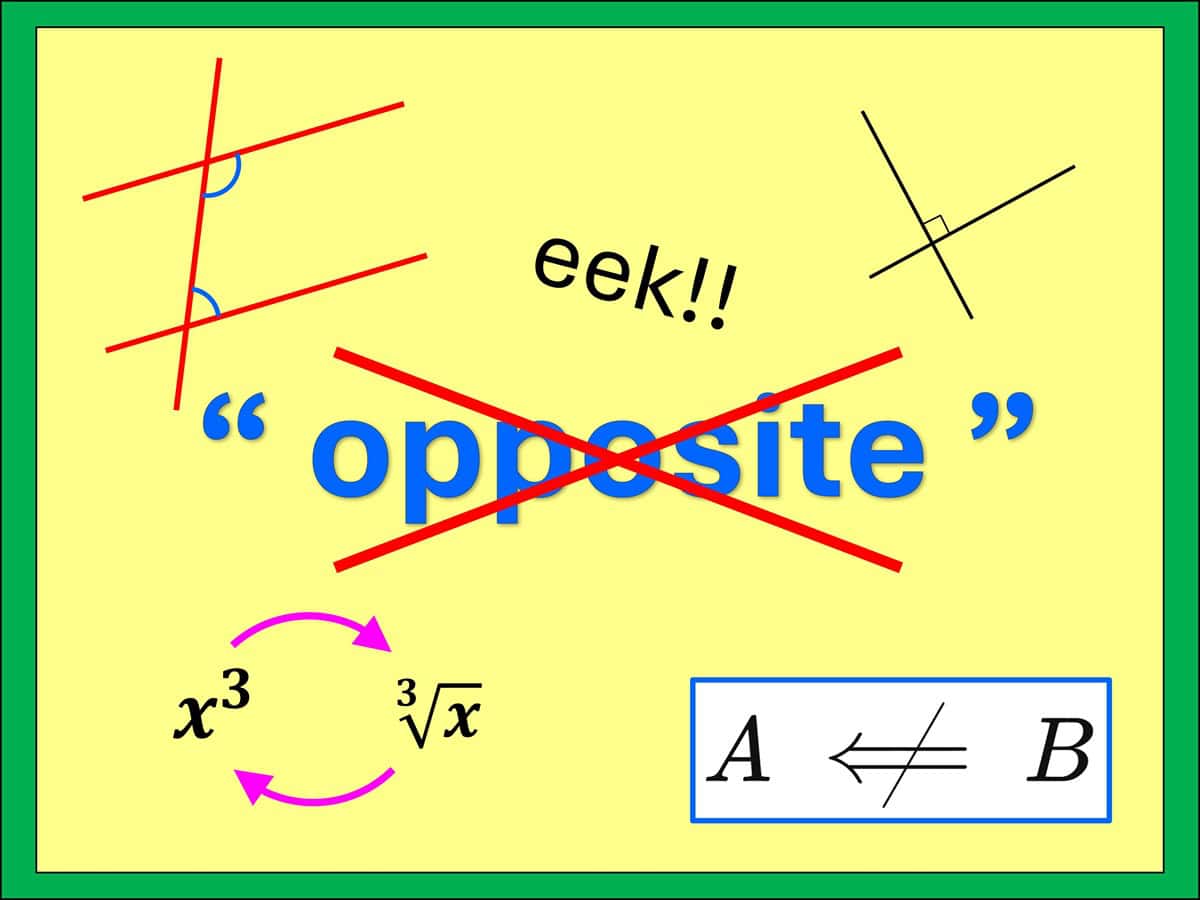 What is the Opposite in Maths?