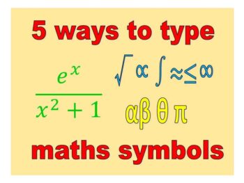 Type Maths Symbols